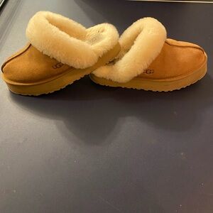 UGG Brown Shearling Clogs